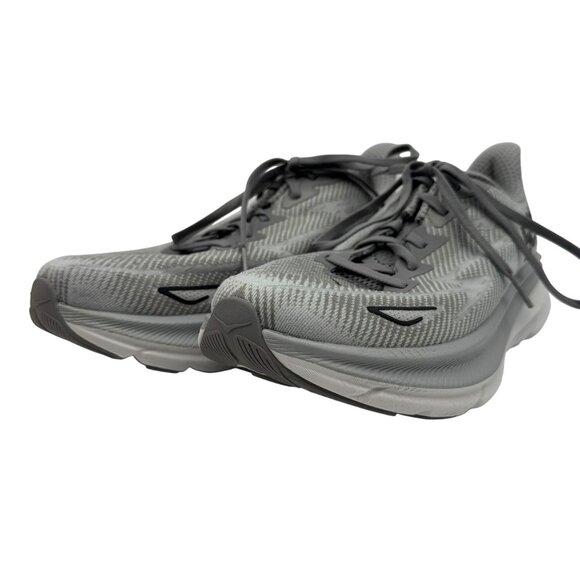 Hoka One One Clifton 9 Grey Mens Size 10D Lightweight Running Shoes - Picture 1 of 12